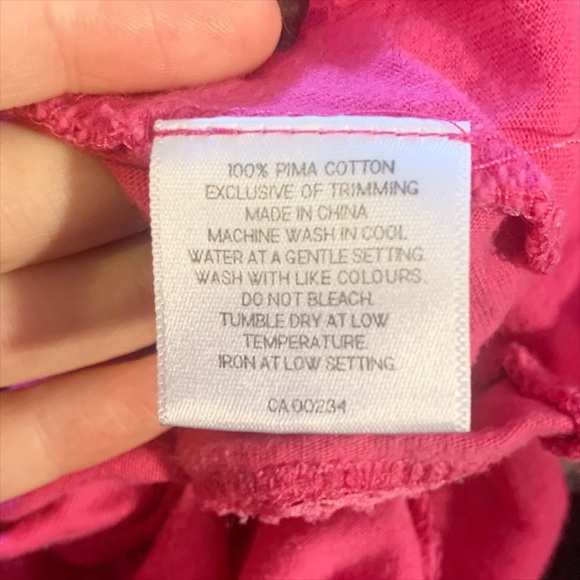 Hudson North πΈ Hot Pink Lace-Trim Nightgown | 100% Pima Cotton | Size Small - Picture 8 of 8